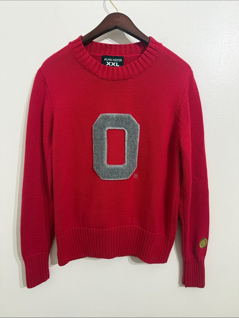 Ohio State Buckeyes Block "O" Knit Sweater Womens Medium Red Collegiate